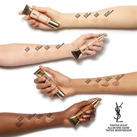 ysl touche eclat all in one glow foundation farben|touche eclat colour chart.